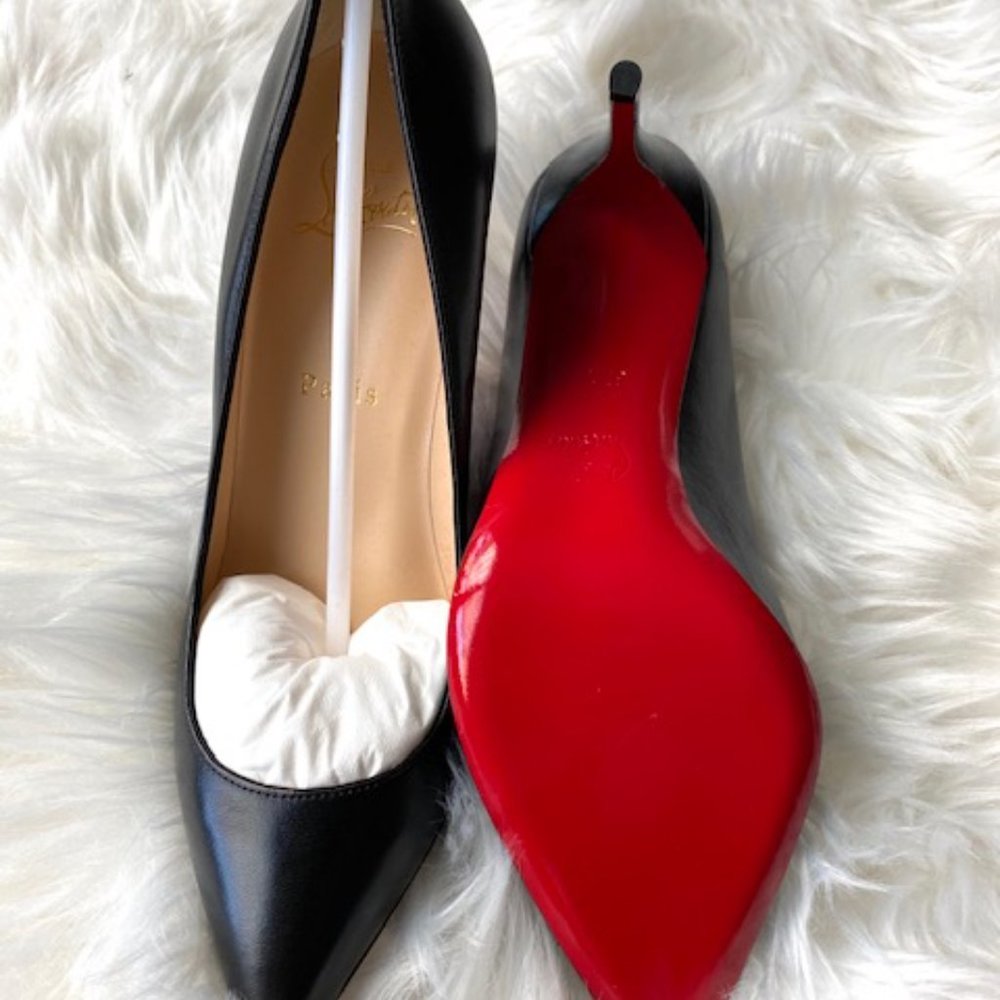 NWB Christian Louboutin 3.3" heel BLACK